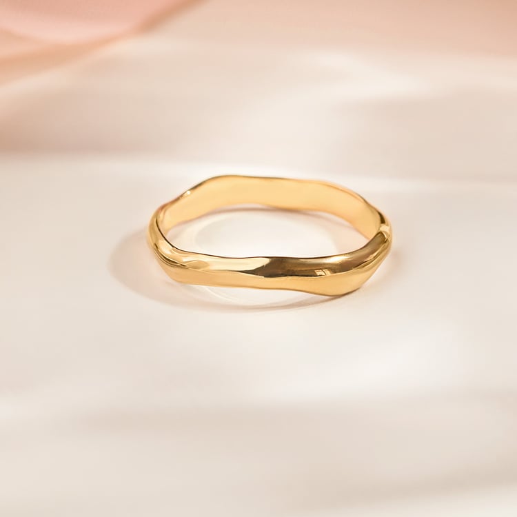 Nepravidelné zlaté snubní prsteny s diamanty Parnell 156320