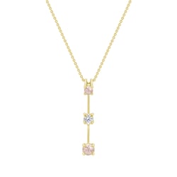 Zlatý přívěsek Minulost přítomnost budoucnost s morganity a topazem