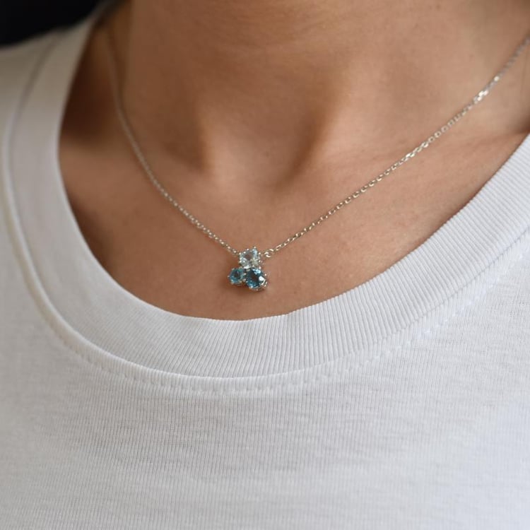 Topazový náhrdelník ze stříbra 17874