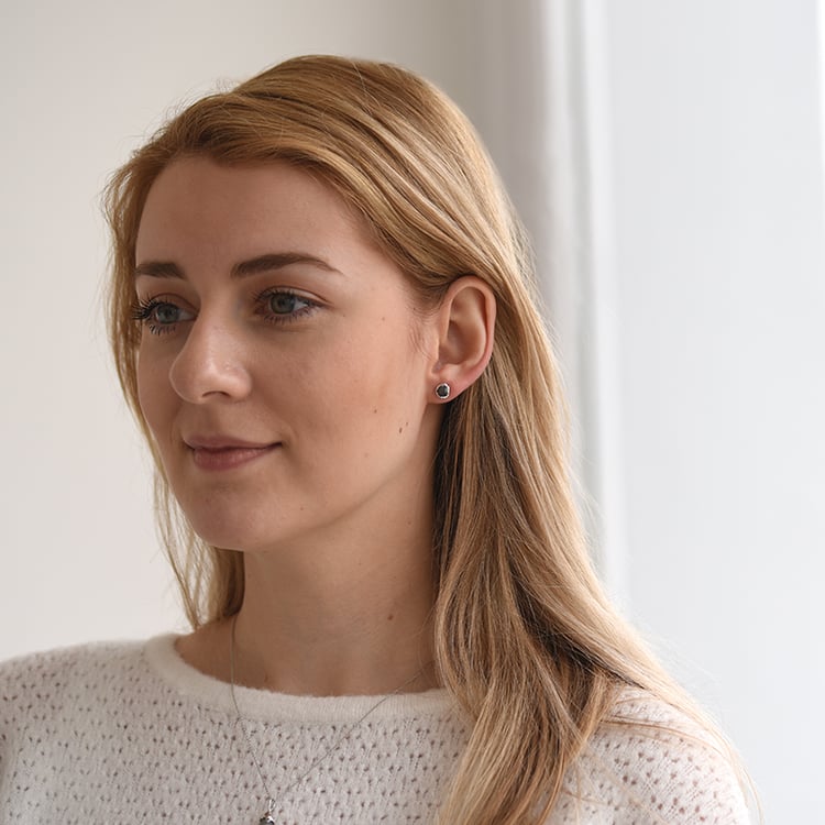 Zlaté náušnice s nebroušenými diamanty Ari 58503