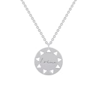 Stříbrný přívěsek z kolekce #ZaNormalniHolky s gravírem I shine