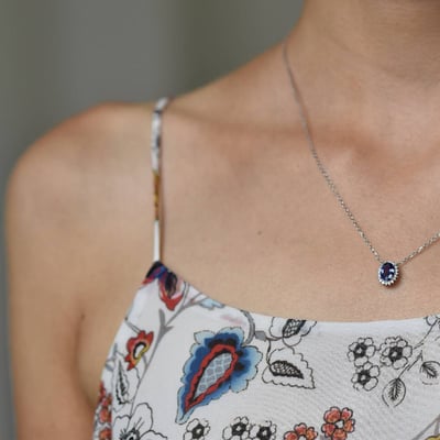 Tanzanitový náhrdelník