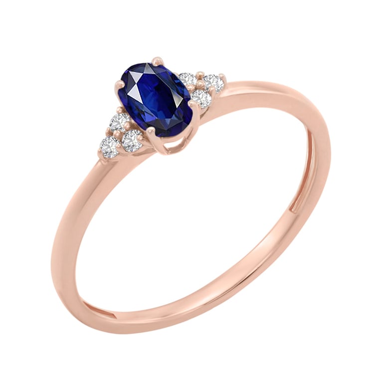 Zásnubní prsten se safírem a diamanty Sheldo 151172