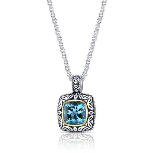 Topasový stříbrný náhrdelník 3329