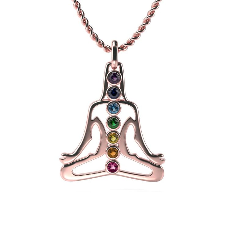 Yoga náhrdelník se zirkony