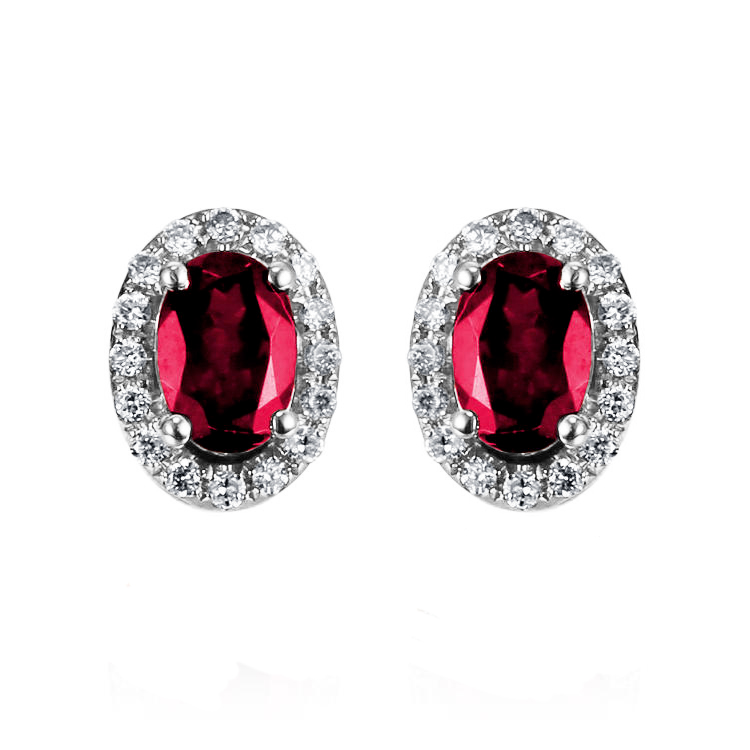 Náušnice z bílého zlata 82749