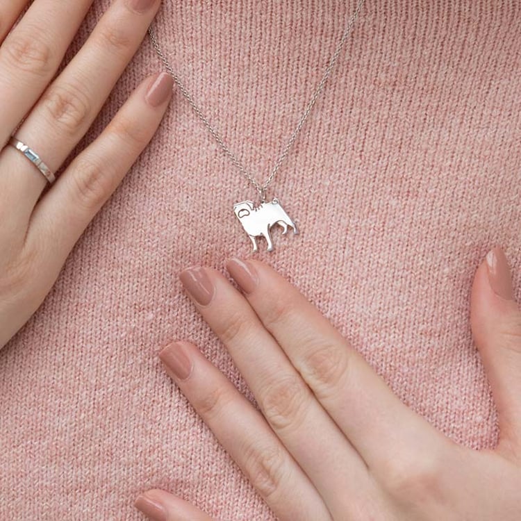 Přívěsek ve tvaru psa s gravírem Pug 98185