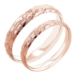 Snubní prsteny s ruční rytinou mraků Clouds