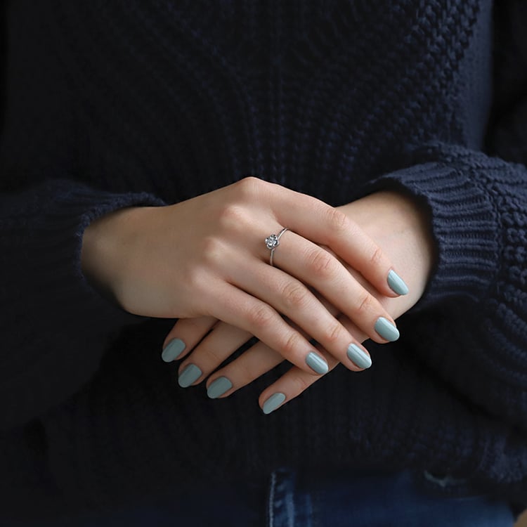 Zásnubní prsten s květinou 73916