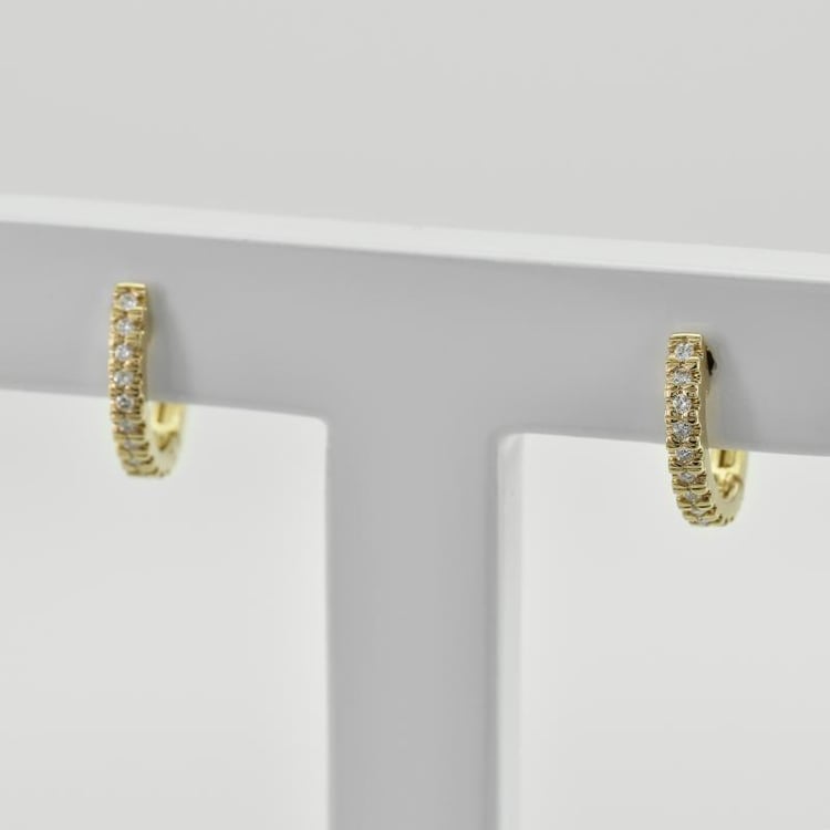 Stříbrné elegantní kruhové náušnice s lab-grown diamanty Gomati 104007