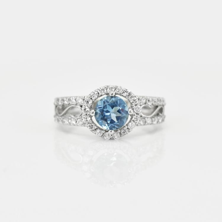 Drahokamový prsten s topazem 15595