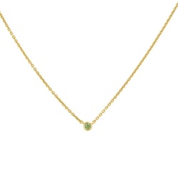 Minimalistický náhrdelník se zeleným safírem Glosie