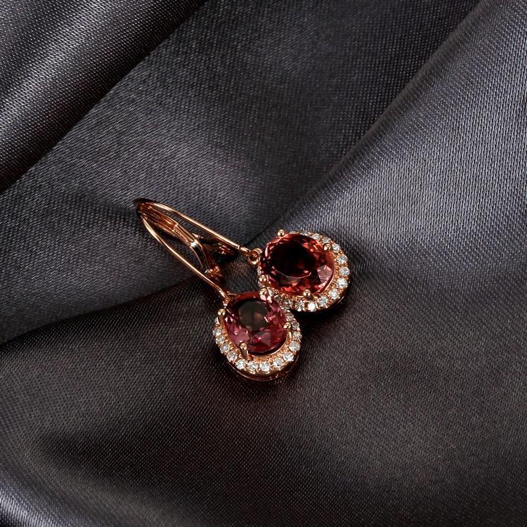 Zlaté turmalínové náušnice 4918