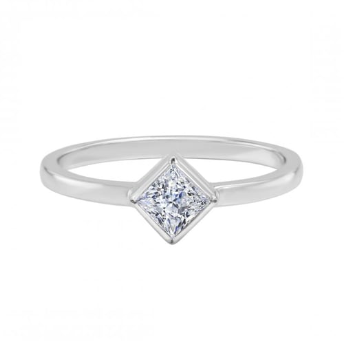 Zlatý zásnubní set prstenů s princess diamantem Ralyh