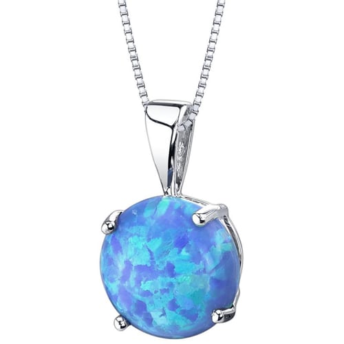 Modrý opál ve zlatém přívěsku Icy