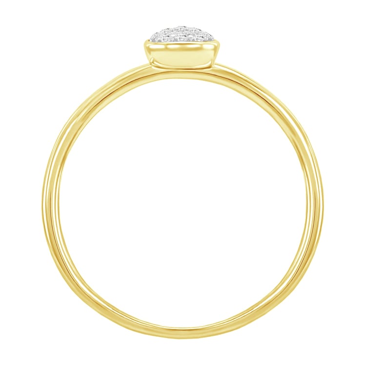 Zlatý prsten ve tvaru kapky plný diamantů Lestia 78862