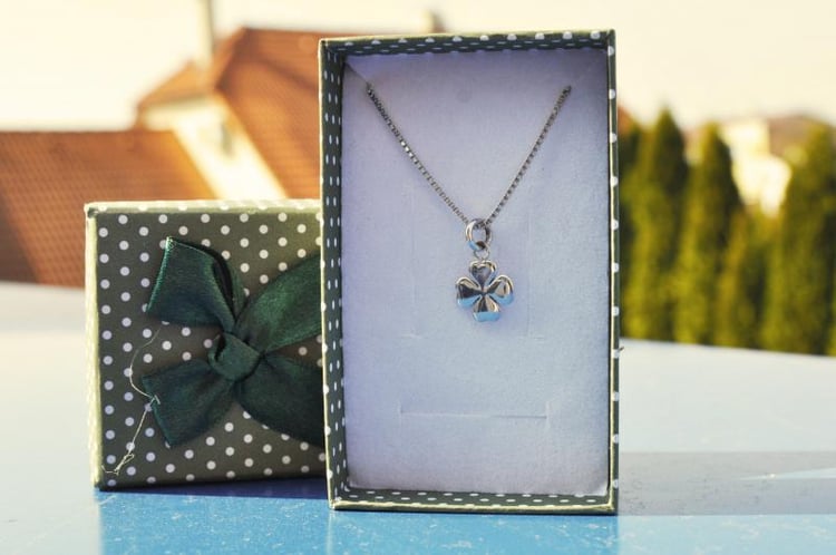 Stříbrný náhrdelník se čtyřlístkem 4160
