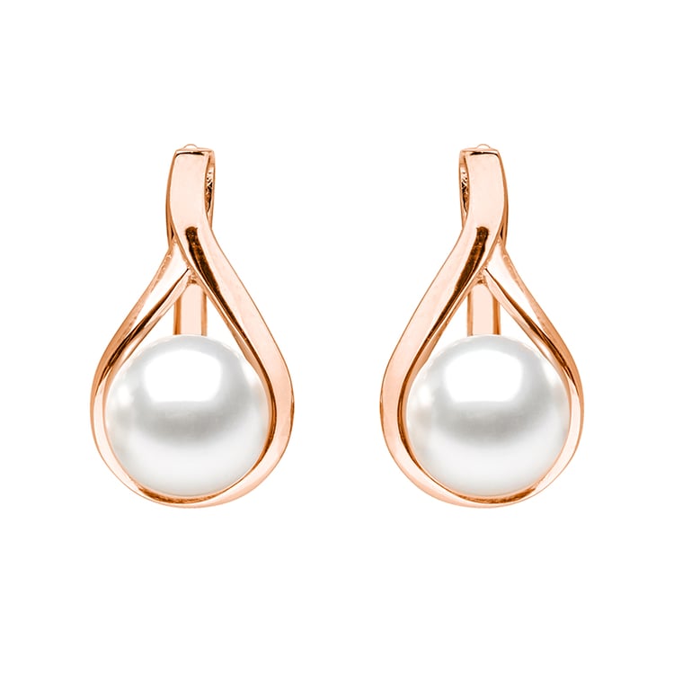 Perlové náušnice s pozlaceného stříbra