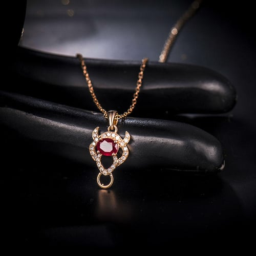 Rubínový přívěsek ve znamení Býka s diamanty Toro