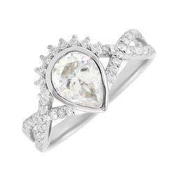 Unikátní zásnubní prsten s moissanity Alica