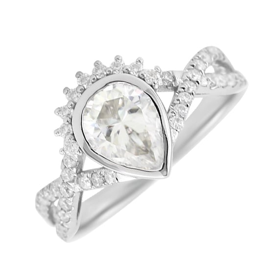Unikátní zásnubní prsten s moissanity Alica