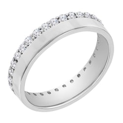 Zlatý eternity prsten s lab-grown diamanty Hevanna