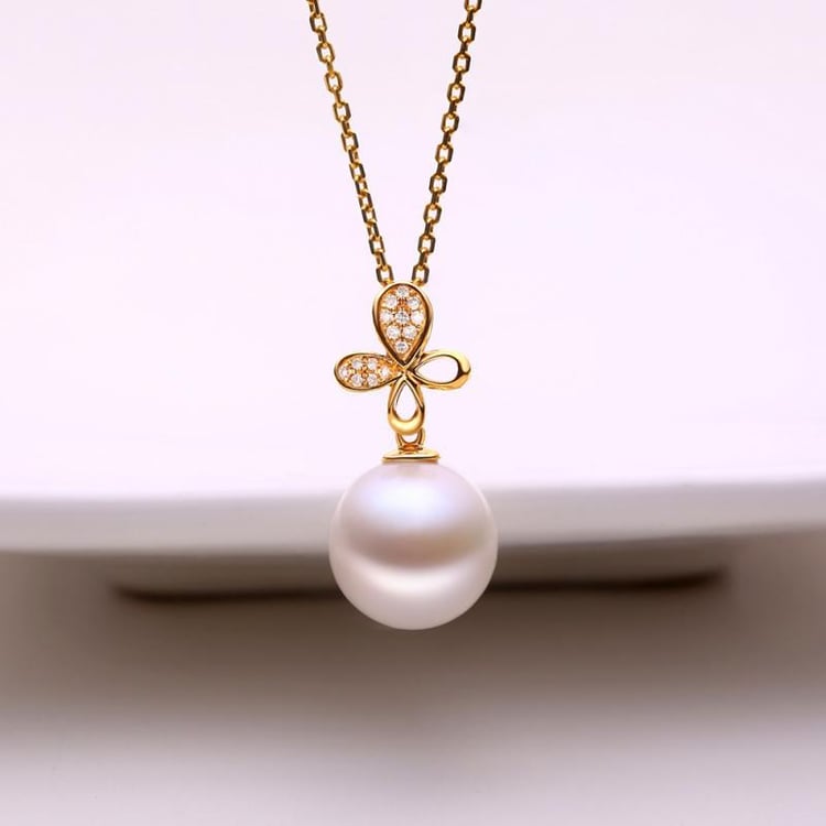 Zlatý perlový náhrdelník 12841