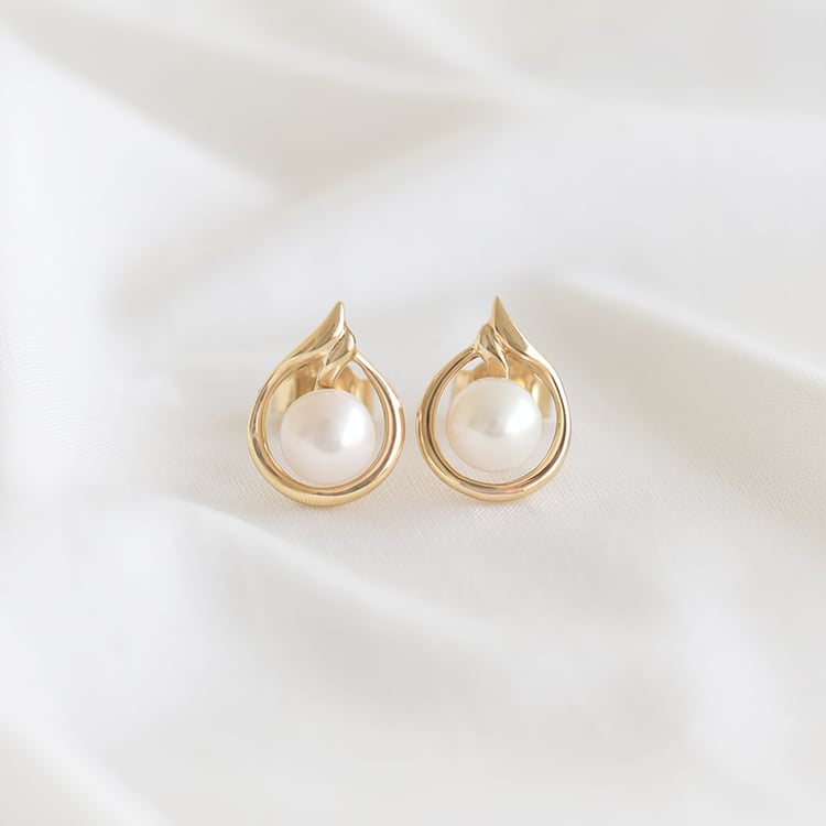 Elegantní zlaté náušnice 93695