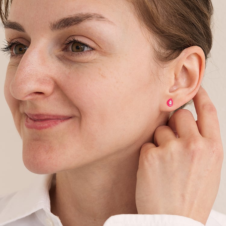 Keramické náušnice s lab-grown diamanty Melina 121882