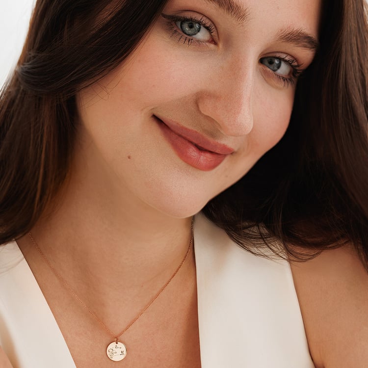 Zlatý přívěsek Malý princ s liškou a gravírem 157463