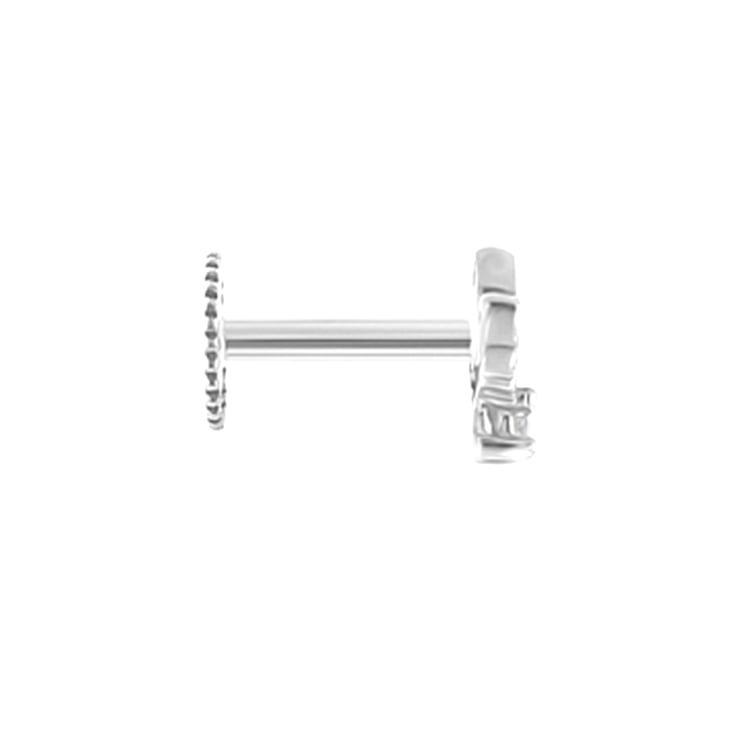 Zlatá piercing náušnice s bílými topazy Amina 138264