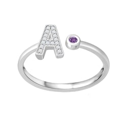 Diamantový prsten s výběrem písmene a drahokamu Armand