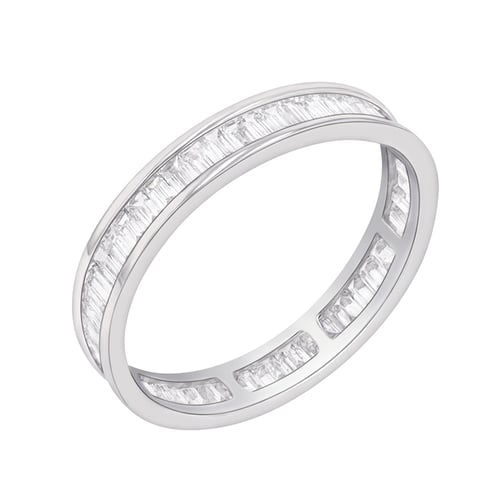 Eternity prsten s baguette diamanty a pánský komfortní prsten Pascal