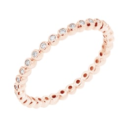 Minimalistický kuličkový prsten s diamanty Dante