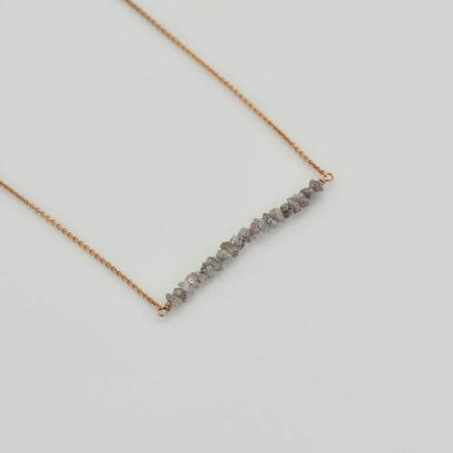 Zlatý choker s růžovými nebroušenými diamanty Wandalee
