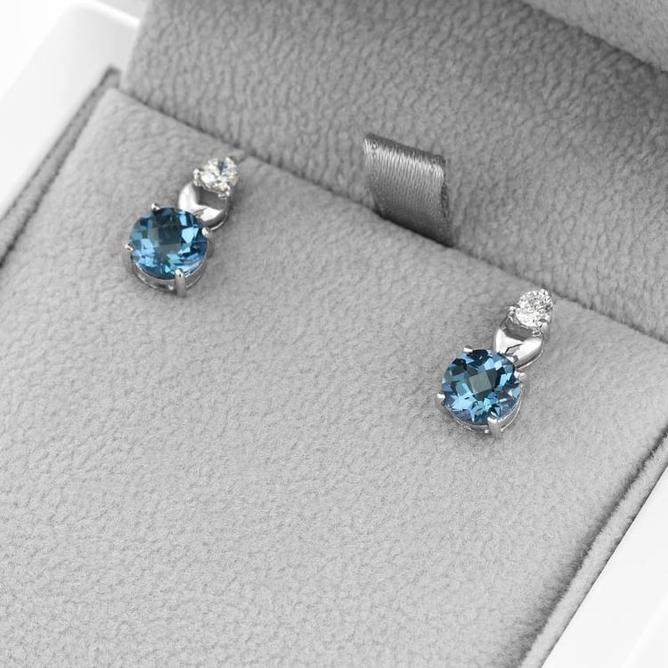 Topazové náušnice se zirkony 47975