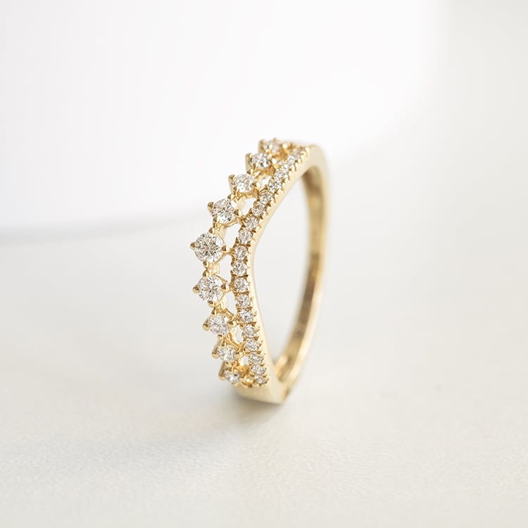 Dvojitý prsten s lab-grown diamanty Hebe 144856