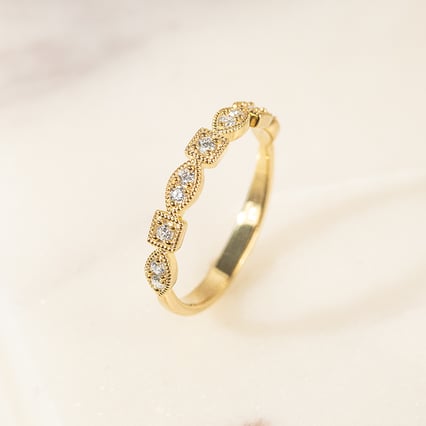 Eternity prsten s bílými lab-grown diamanty Hadya