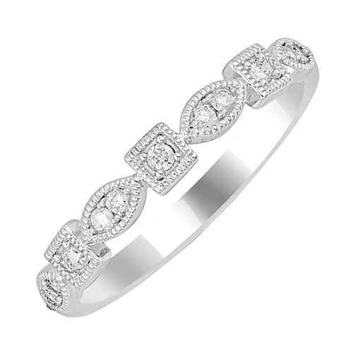 Zlatý eternity prsten s bílými diamanty Hadya