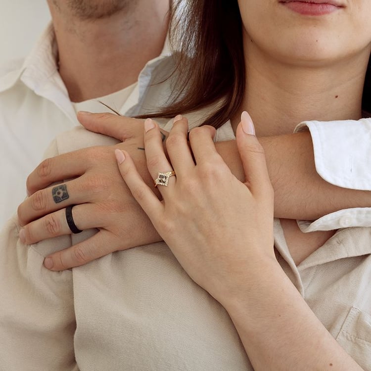 Set prstenů se salt and pepper diamantem Guerra 131825