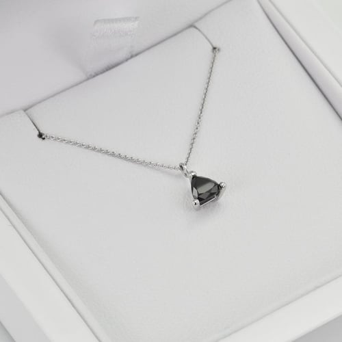 Zlatá sada šperků s trillion černými diamanty Julie