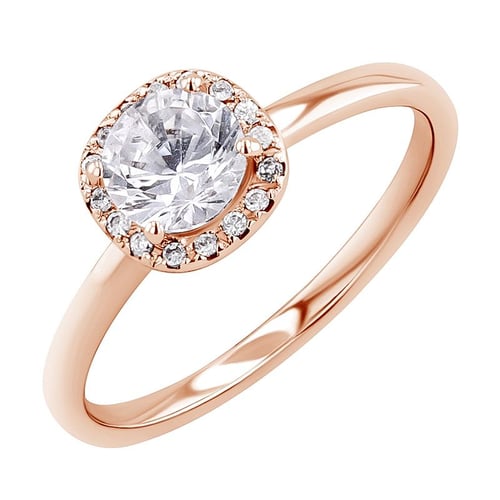 Halo zásnubní prsten s lab-grown diamanty Zulie