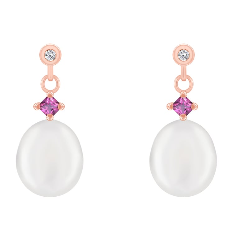 Náušnice s bílými perlami 39343