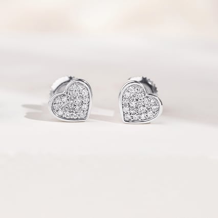 Diamantové náušnice ve tvaru srdce Sie