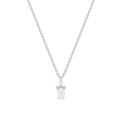 Stříbrný přívěsek s měsíčním kamenem a topazy Kiri