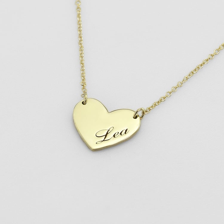 Zlatý přívěsek ve tvaru srdce s gravírem dle vlastní volby 58826