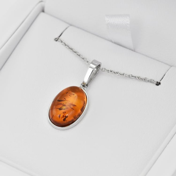 Zlatý jantarový přívěsek 24820