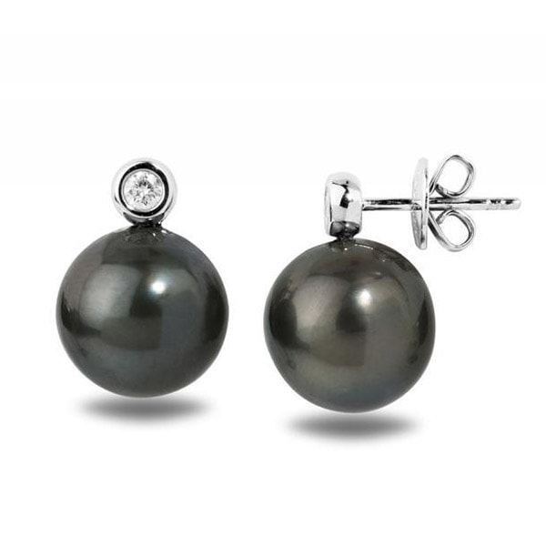 Perlové náušnice s diamanty 25084