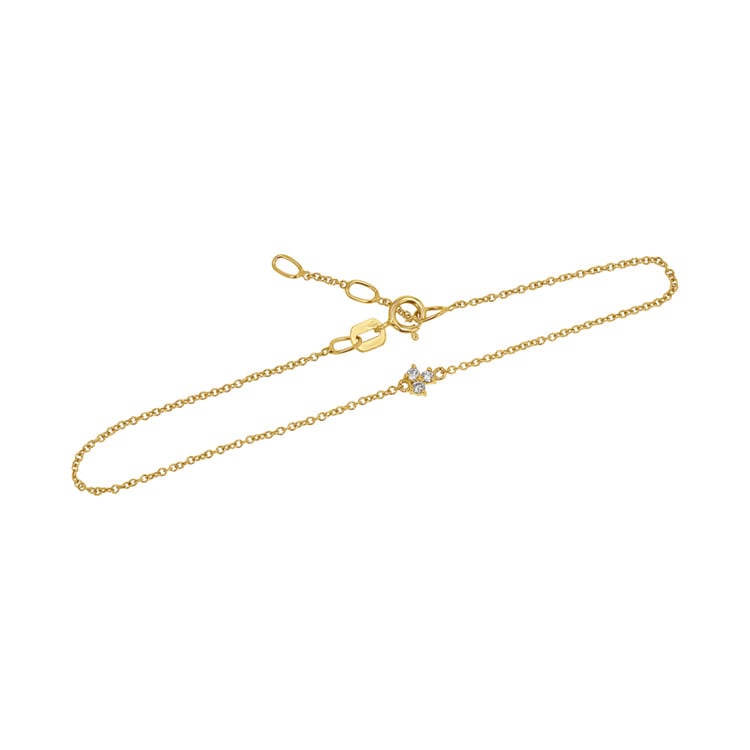 Náramek se třemi lab-grown diamanty Foley