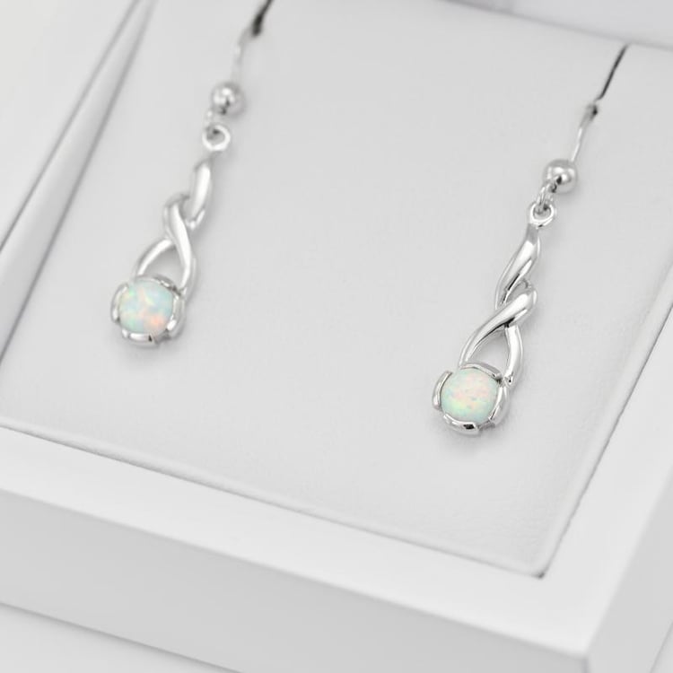 Opálové náušnice visací 20885